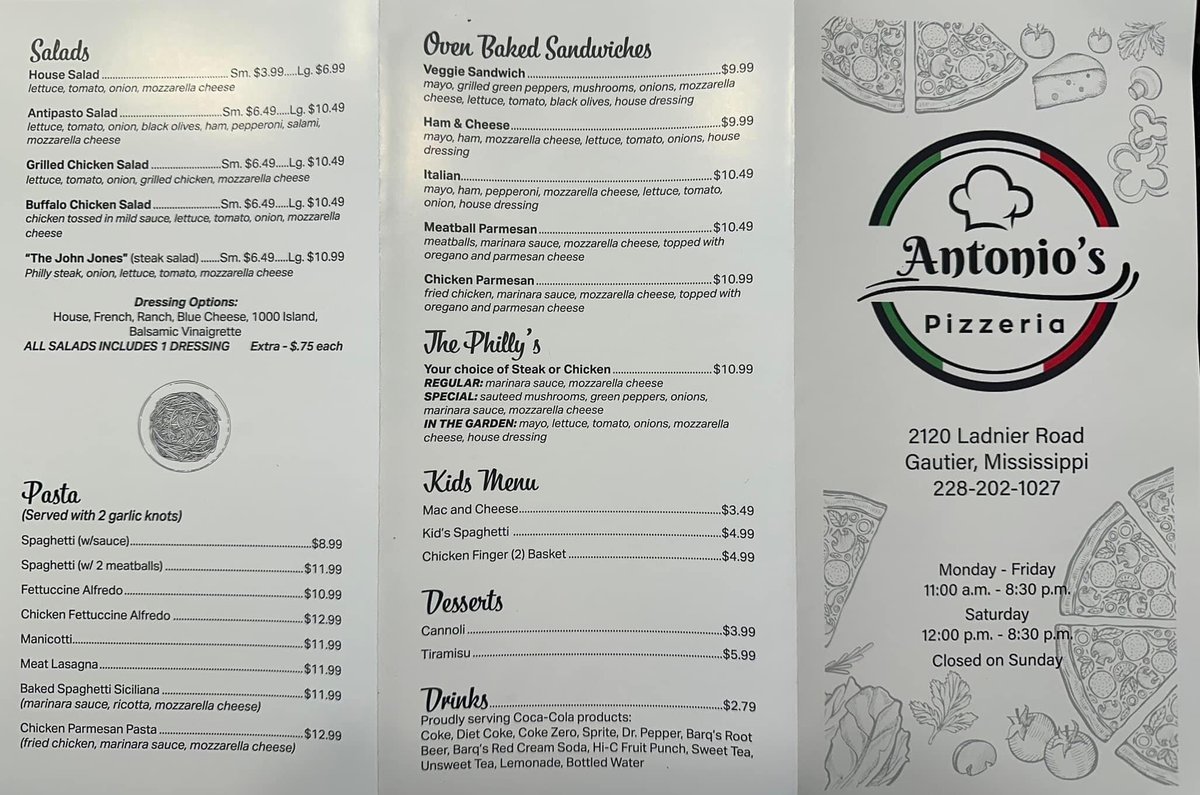 ANTONIO'S PIZZERIA, Gautier - Restaurant Reviews & Photos - Tripadvisor