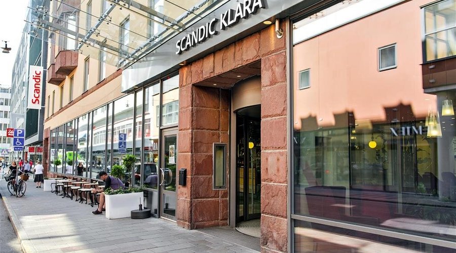 Scandic Klara entrance facade exterior