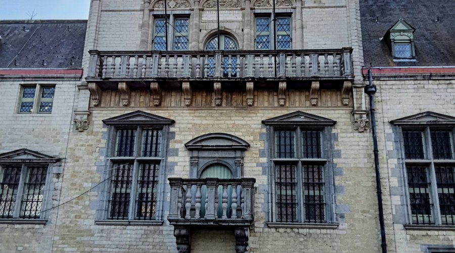 Early 1500s Court of Savoye (Margaret's Palace). Mechelen. Flanders, Belgium. May 2024