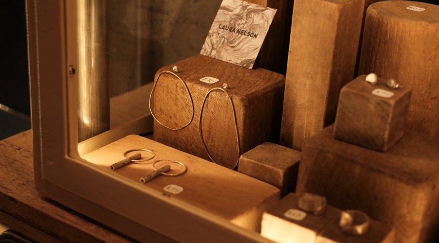 Laura Nelson's handmade jewellery in the Gift Shop