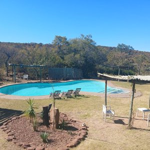Swimming pool area at Lethabo Lodge.