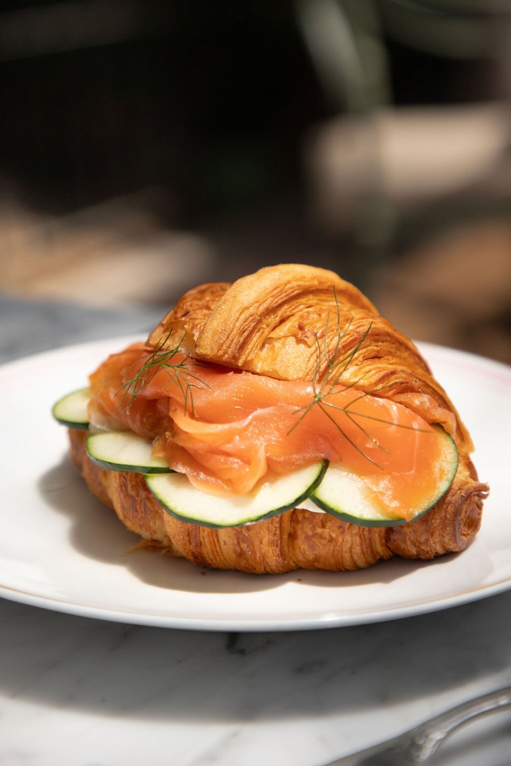 Croissant salmón ahumado