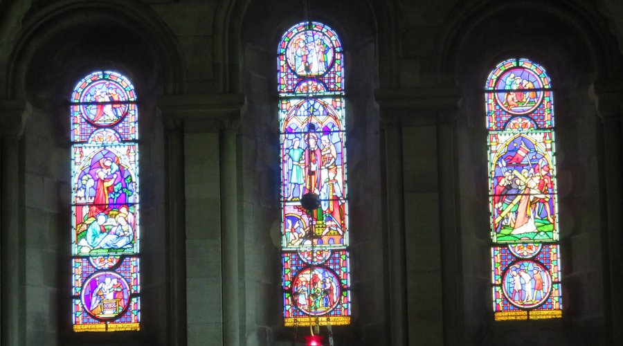 Stained glass windows, St Lawrence Church