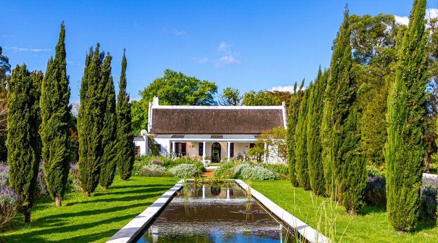 Manor House with reflection pond