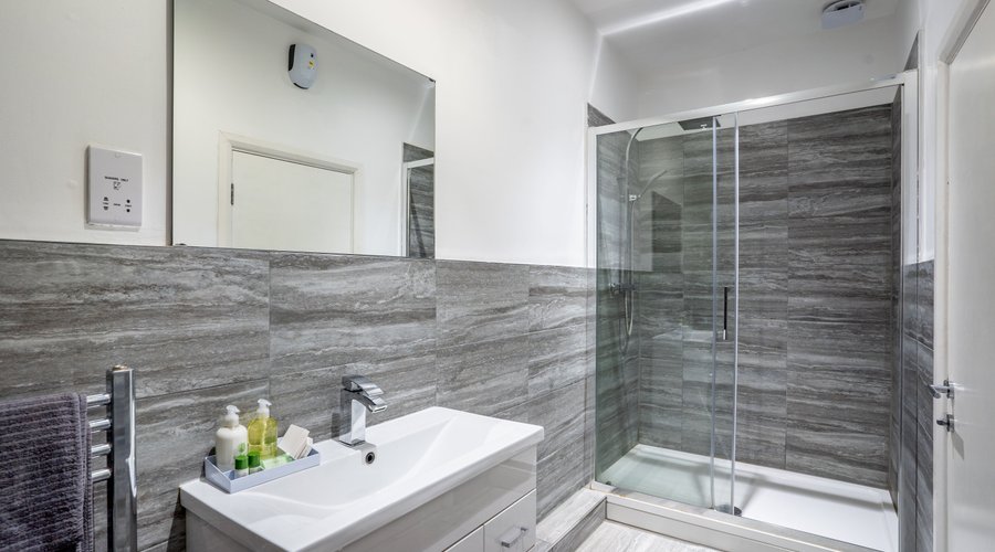 Spacious bathrooms