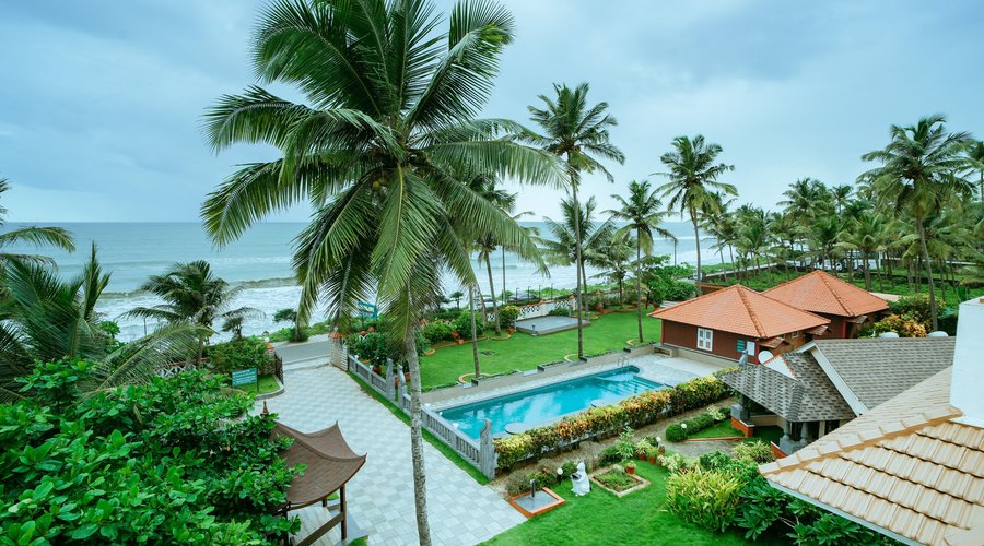 View of sea from verandah