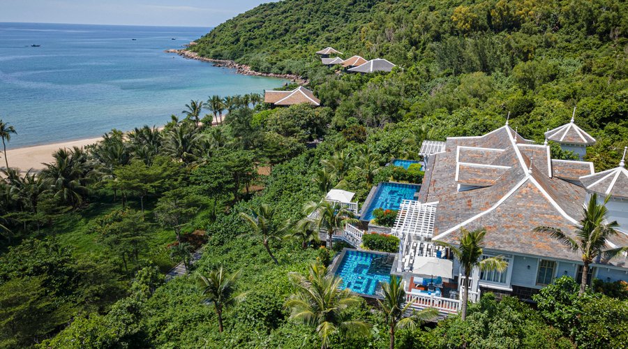 Bai Bac Bay Villa aerial view