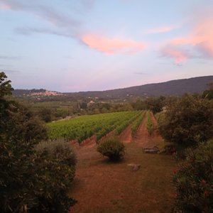 Sonnenuntergang mit Blick auf Bonnieux 