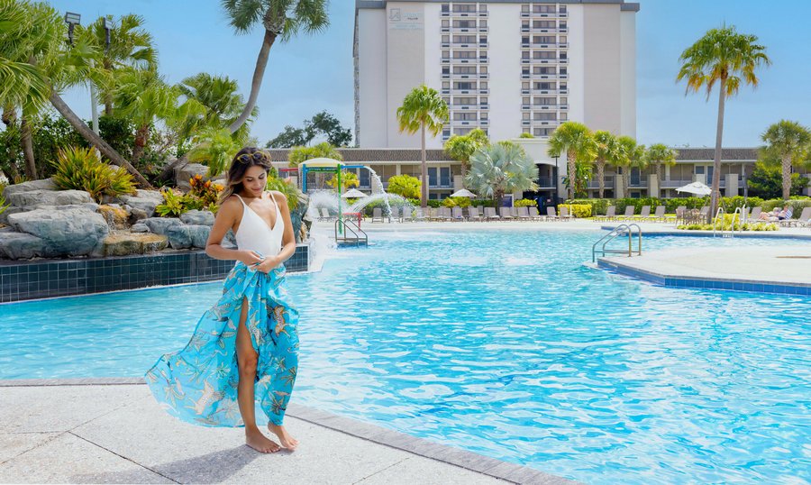 take a break from the theme parks to enjoy a day at our spectacular pool.