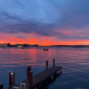 A sunset over Bocas from the the terrace whilst sipping on pink cocktails from the bar
