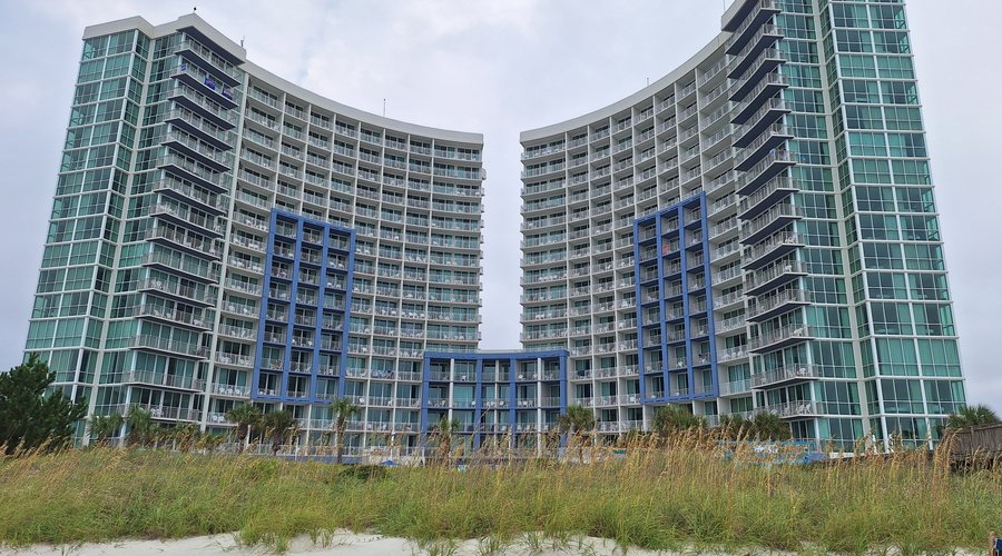 Hotel from the beach