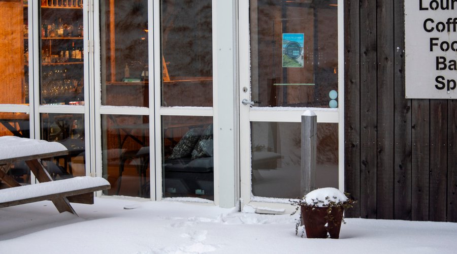 Our snowy restaurant