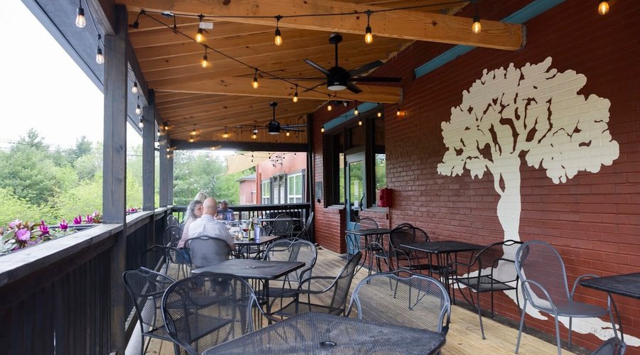 We have not one, but two enclosed, dog-friendly patios.