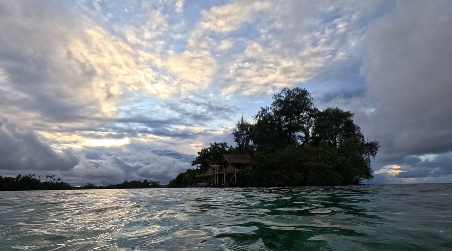 One of three islands of Oravae
