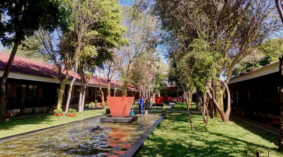 The main once majestic inner courtyard and fountains. 