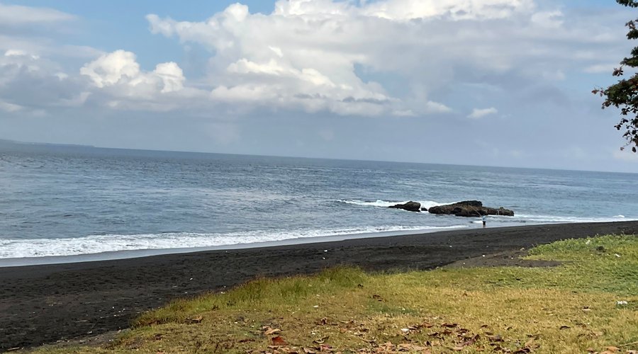 Black sand beach