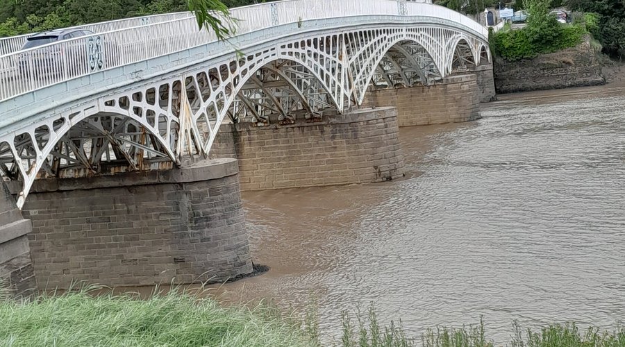 The cast iron Old Wye Bridge