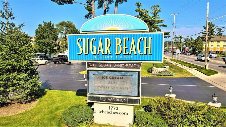 Sugar Beach Resort Hotel Sign