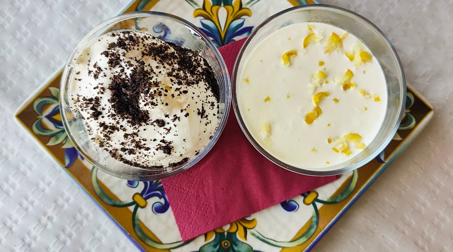 Serradura y tarta de queso