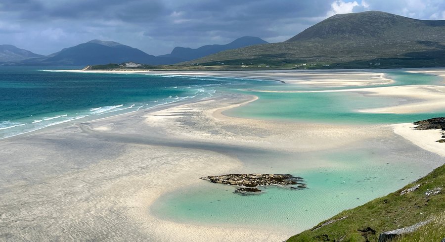 Seilebost Beach looking toward Luskentyre, Isle of Harris.
