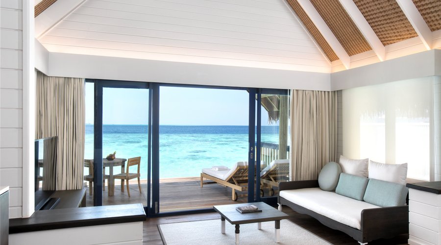 Dhoni Water Villa Living Room Looking Out