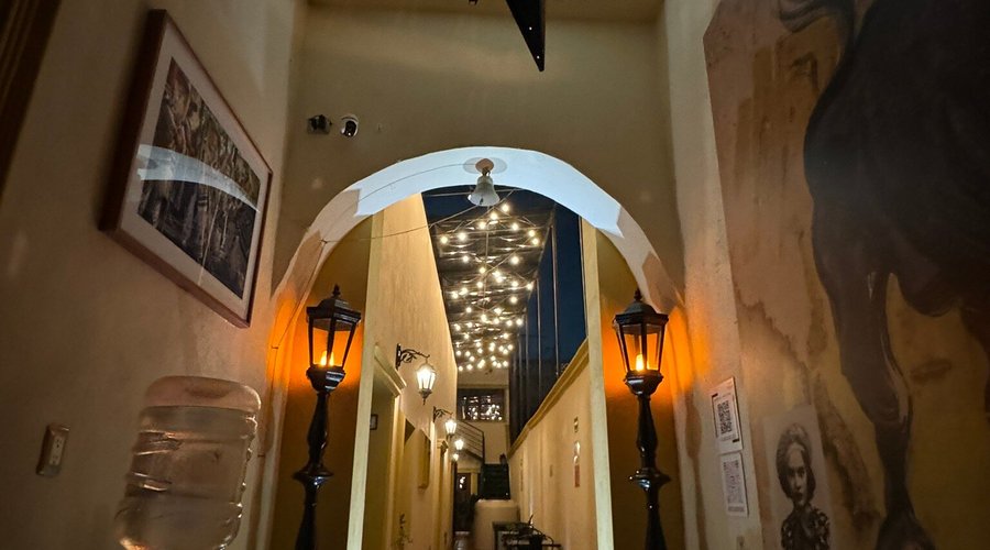 The outside and main hallway.