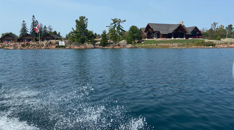 The Lodge from the water.