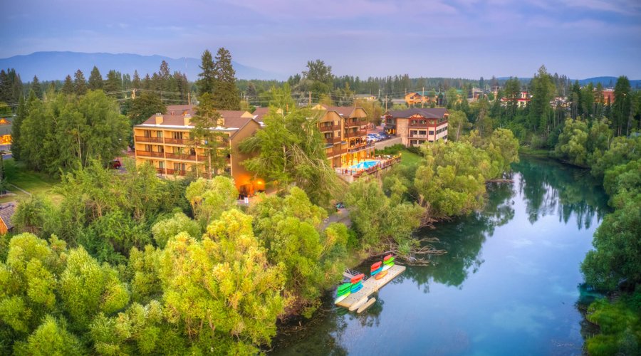 Whitefish River and The Pine Lodge