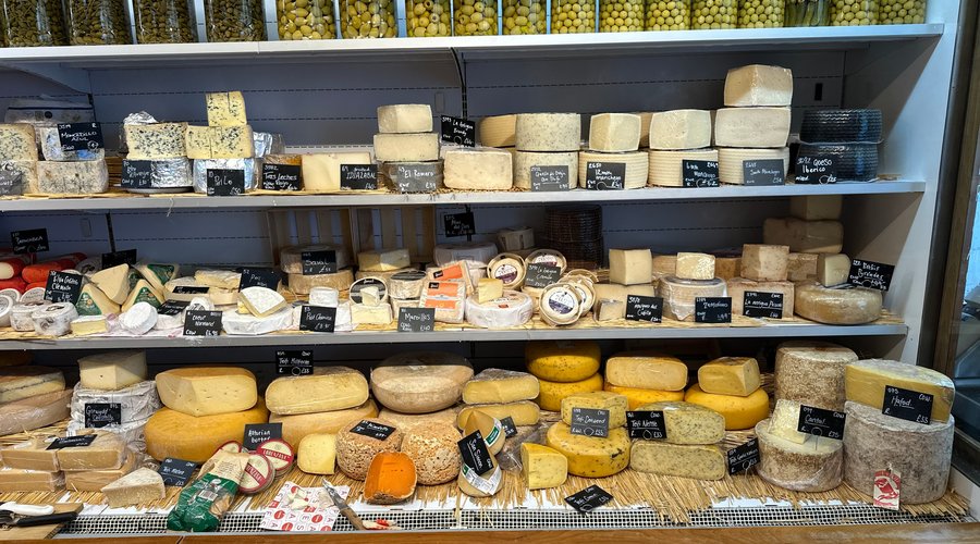 Amazing selection of cheeses