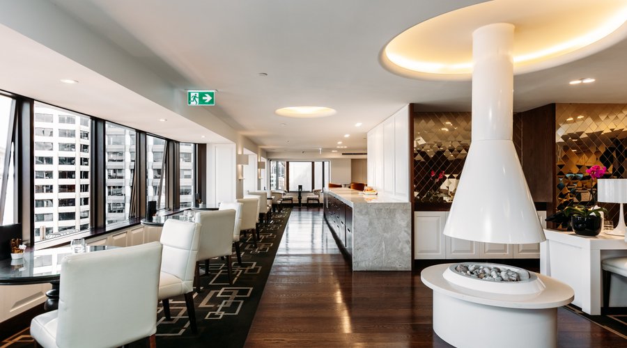 Our sumptuous Club Lounge spans the width of the hotel.