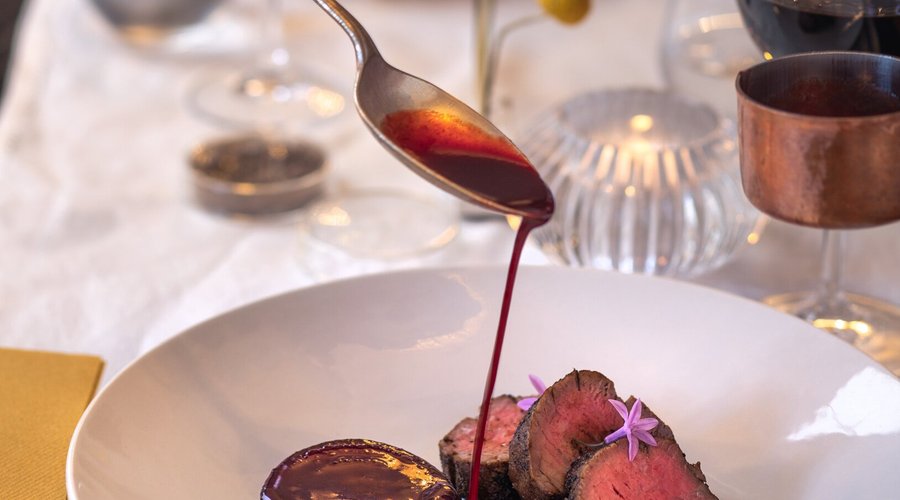The chef's hand