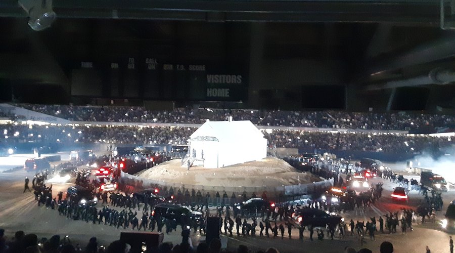 Ye Donda Live Performance to promote his Hew Album 41 Stunt Vehicles 700 Dancers 12 Choir Coordinated by Scotty Richards