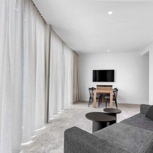 adina apartment hotel melbourne southbank one bedroom lounge room