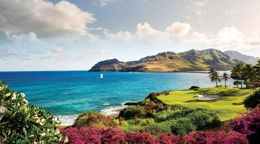 Ocean golf course at Hokuala 14th hole