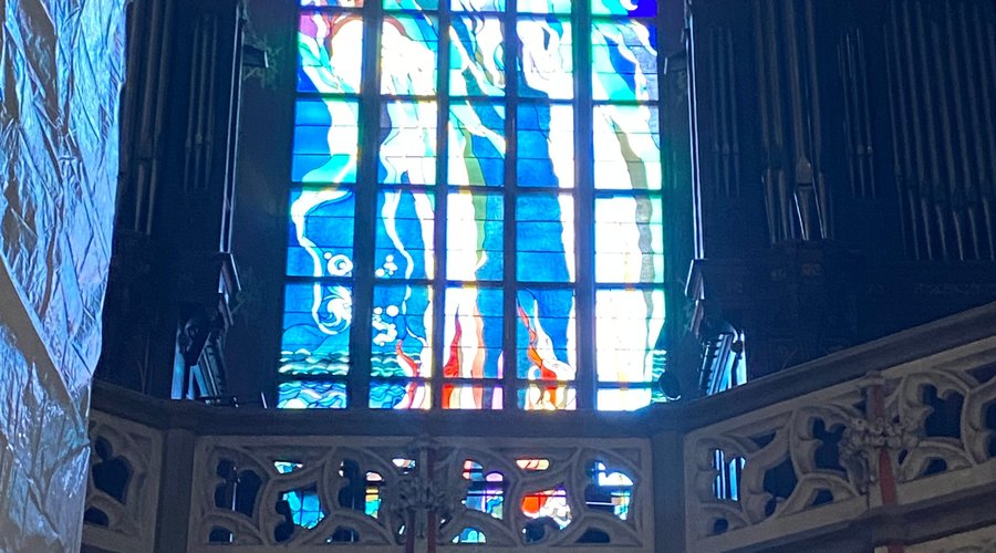 Beautiful stained glass ... "God the Father ...  of creation"