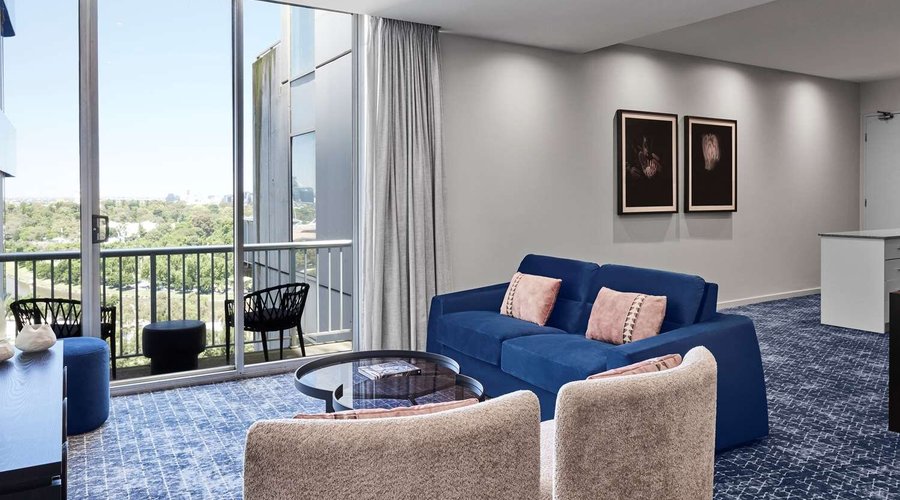 adina melbourne flinders street apartment hotel view lounge