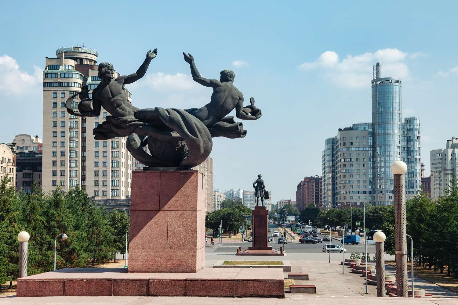 Monument in front of the hotel