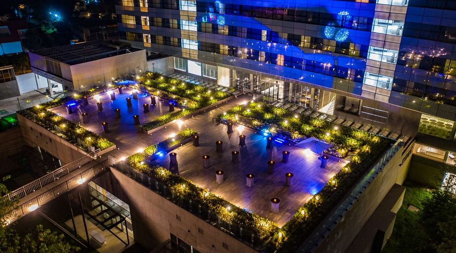 TERRACES AERIAL VIEW NIGHT