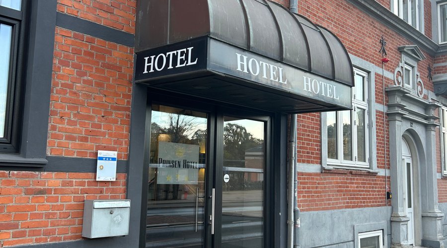 Outside of the hotel