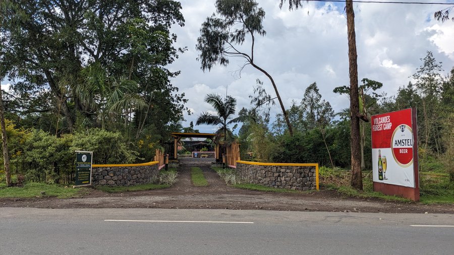 this is our new gate at Volcanoes Forest Camp 2024