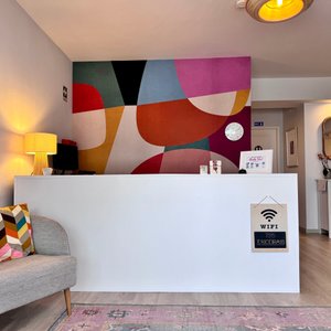 Reception desk of the hotel