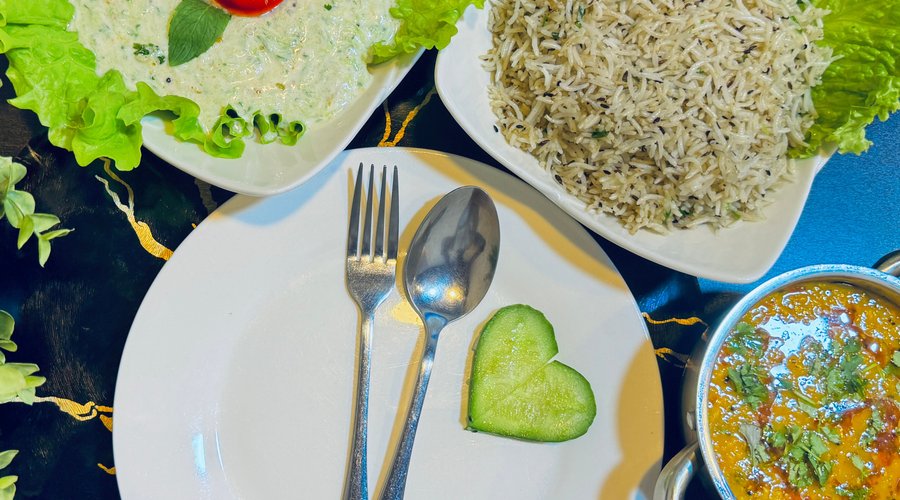 Dal Thadka, Jeera Rice and special Raitha