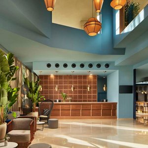 NH Alicante Lobby And Reception Empty Natural Light