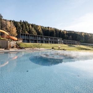 External family pool with water sliders