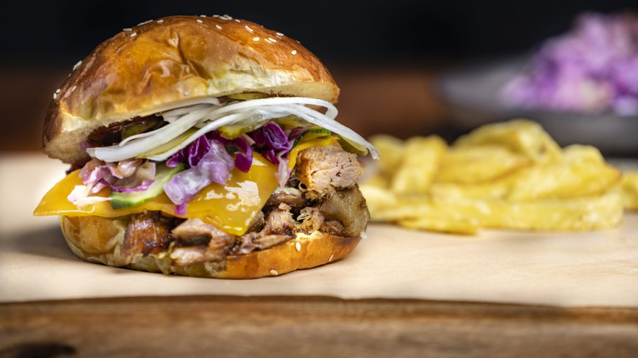 OMG Burger...made from pulled pork...melts in your mouth like, OMG!! 