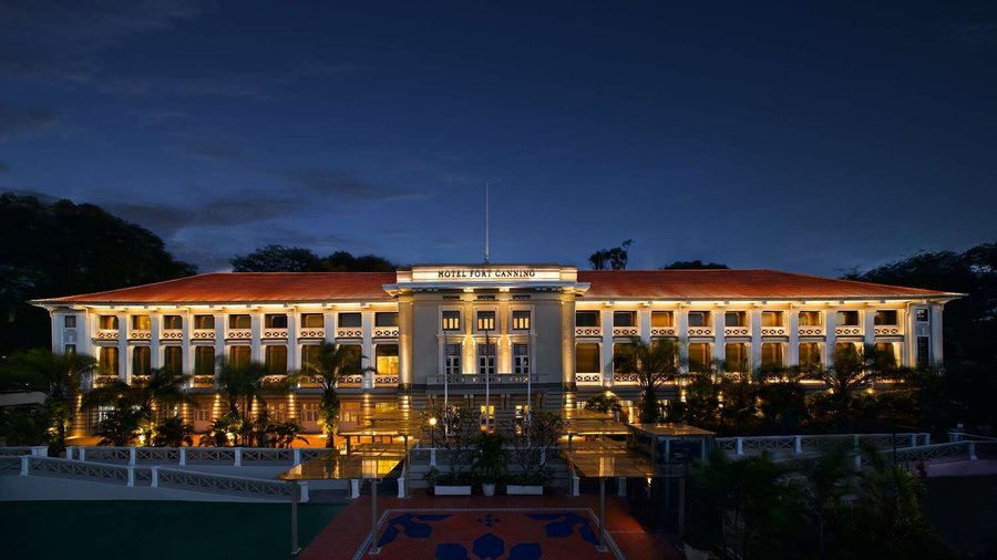Hotel Facade Evening