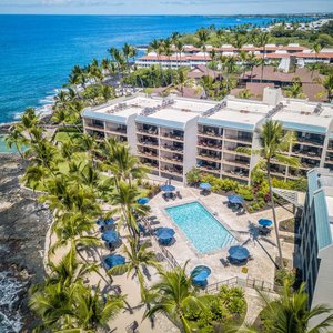 Aston Kona By The Sea - Pool Shoreline Drone View