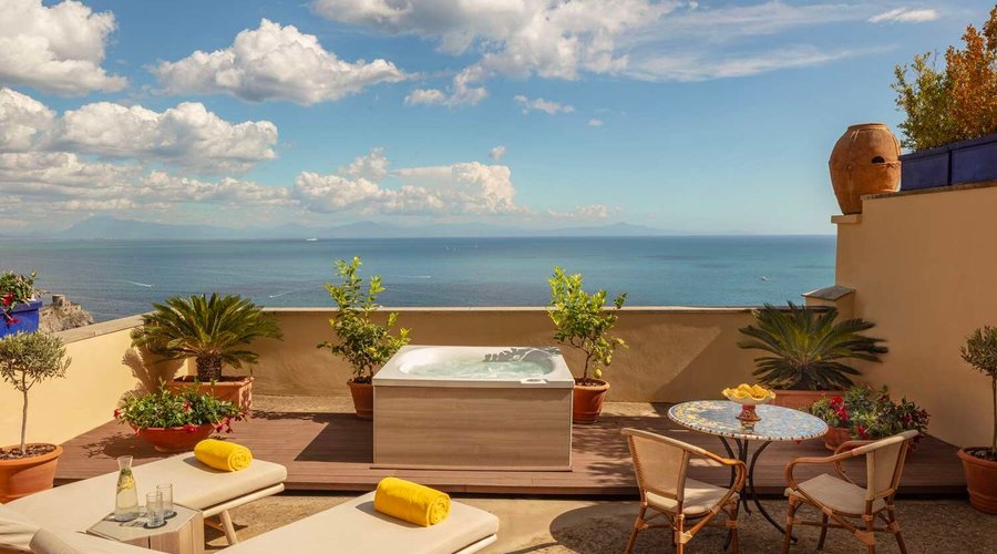 Anantara Convento di Amalfi Grand Hotel Suite Sea View with Terrace and Jacuzzi Terrace Hero