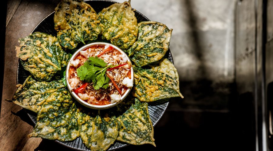 Pomelo Salad & Leaf Tempura
