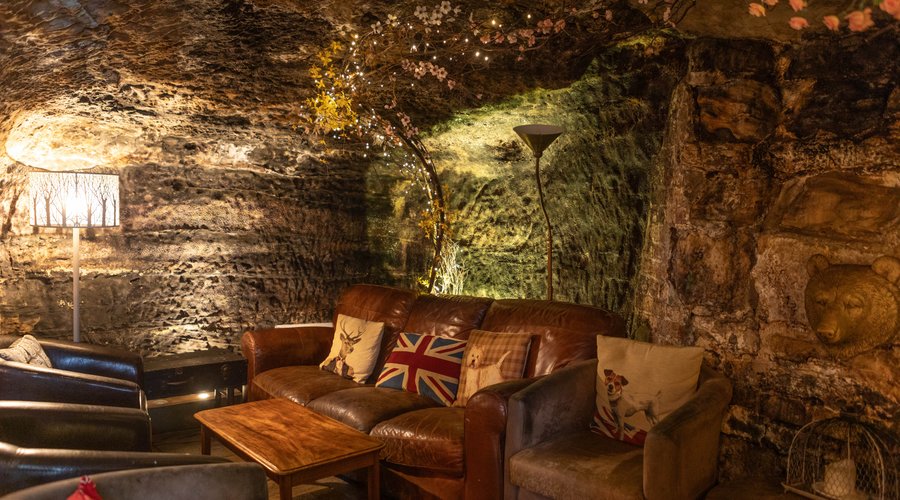 Our Sandstone Cave in the bar area